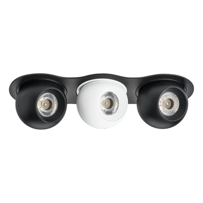 Светильник INTERO LED 9W*3 850LM*3 24G ЧЕРНЫЙ/БЕЛЫЙ 3000K (217637+217072+217062+217072) - лучшие Встраиваемые споты в INMYROOM Светильник INTERO LED 9W*3 850LM*3 24G ЧЕРНЫЙ/БЕЛЫЙ 3000K (217637+217072+217062+217072) - лучшие Встраиваемые споты в INMYROOM