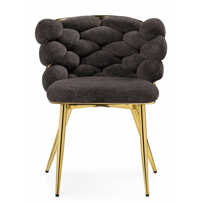 Обеденный стул Rendi серо-золотого цвета - купить Обеденные стулья по цене 13740.0