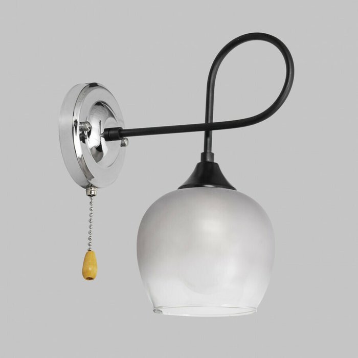 Бра MD.4243-1-W-BK+CH (стекло, цвет белый) Бра MD.4243-1-W-BK+CH (стекло, цвет белый)