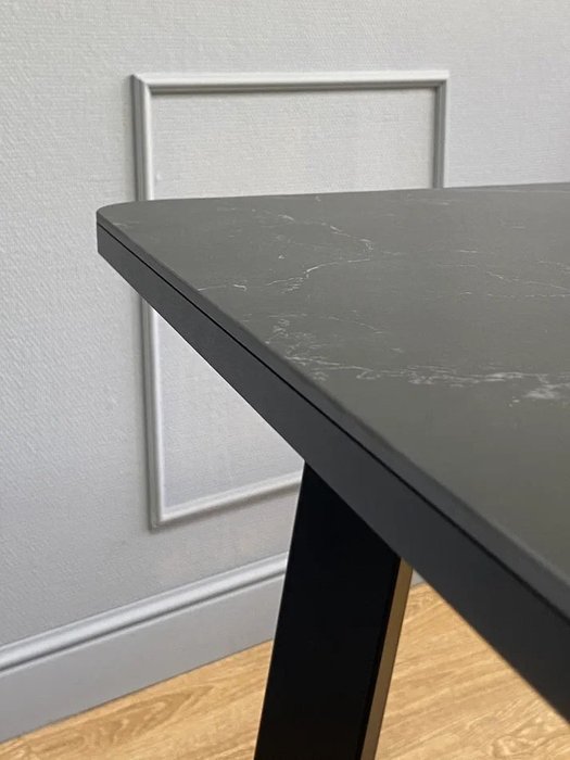 Раздвижной обеденный стол AZ140 черного цвета - лучшие Обеденные столы в INMYROOM
