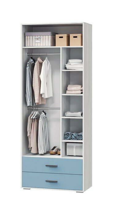 Шкаф для одежды Стич серо-белого цвета - купить Шкафы распашные по цене 20765.0