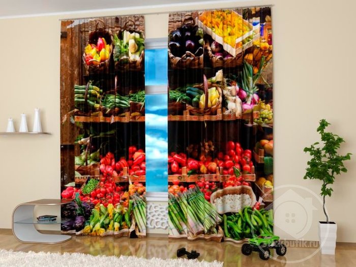 Фотошторы для дома: Овощи - купить Шторы по цене 3990.0