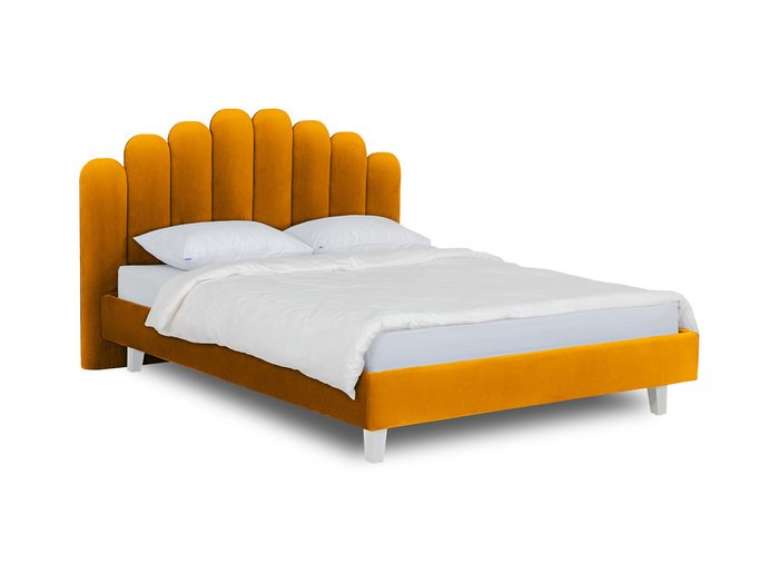 Кровать Queen Sharlotta L 160х200 оранжевого цвета  - купить Кровати для спальни по цене 48180.0