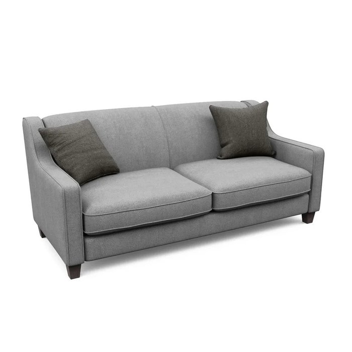 Трехместный диван Агата L серого цвета - купить Прямые диваны по цене 81880.0