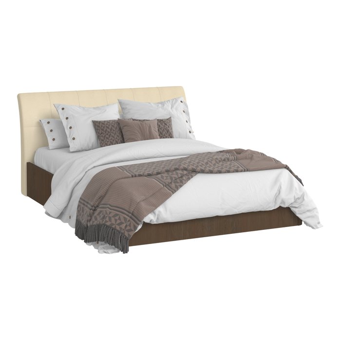 Кровать Сиена 140х200 с бежевым изголовьем и подъемным механизмом - лучшие Кровати для спальни в INMYROOM