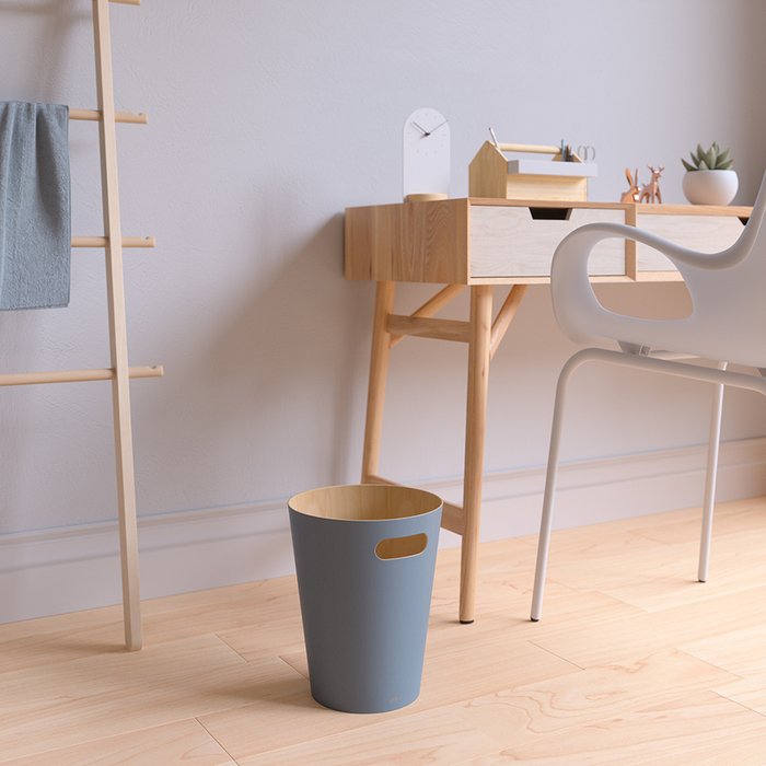 Корзина для мусора woodrow, 7,5 л, серо-голубая - купить Аксессуары для кухни по цене 4390.0
