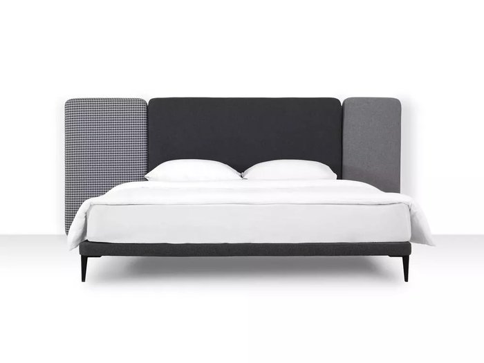 Кровать Licata 180х200 композиция 1 серого цвета - купить Кровати для спальни по цене 79740.0