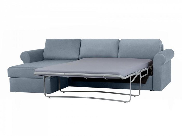 Угловой диван-кровать Peterhof сине-серого цвета - лучшие Угловые диваны в INMYROOM
