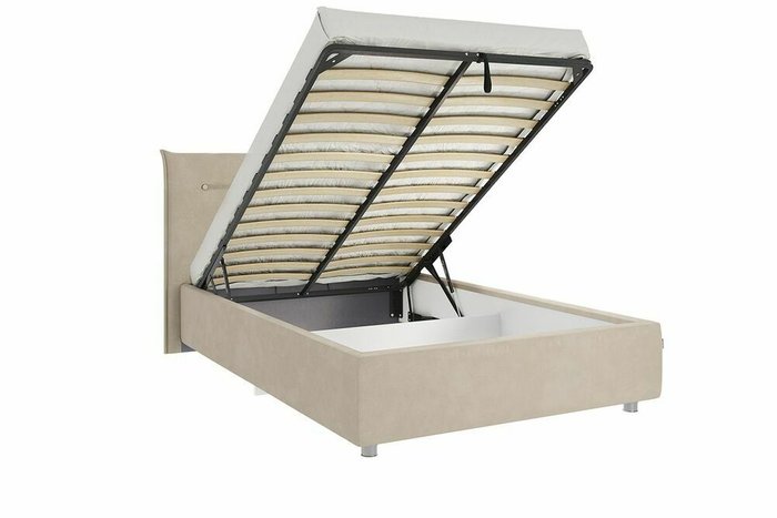 Кровать Альба 120х200 бежевого цвета с подъемным механизмом - лучшие Кровати для спальни в INMYROOM