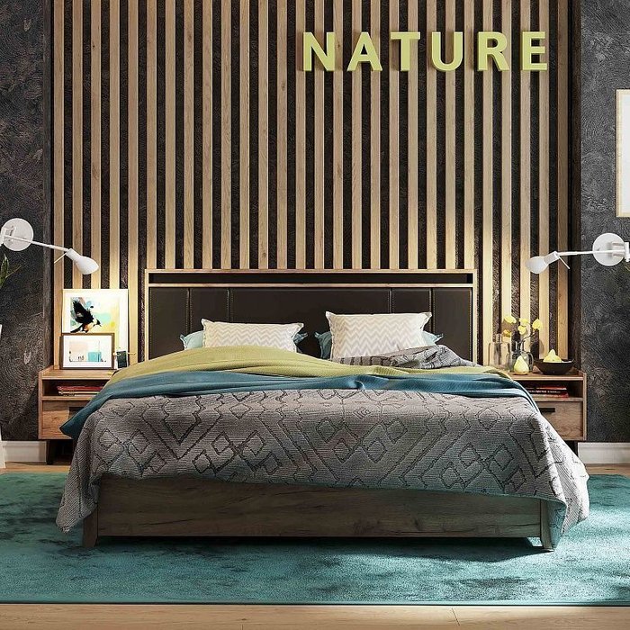 Кровать с подъемным механизмом Nature 160х200 бежевого цвета - купить Кровати для спальни по цене 31647.0