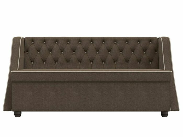 Кухонный прямой диван Лофт коричневого цвета - купить Прямые диваны по цене 46999.0