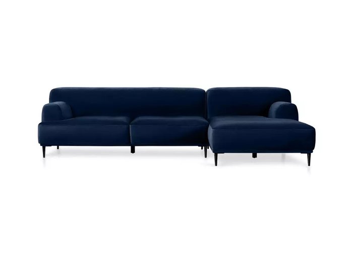 Угловой диван Portofino в обивке из велюра темно-синего цвета - купить Угловые диваны по цене 121680.0