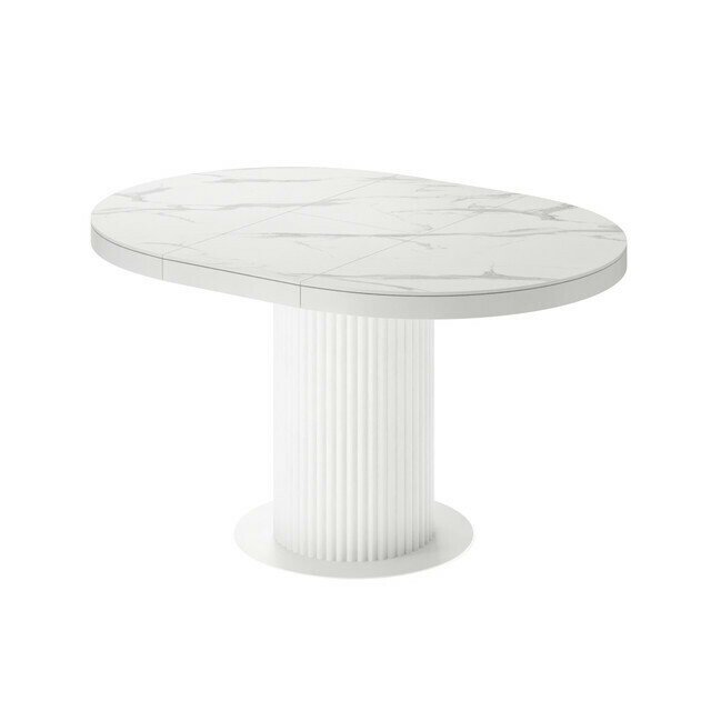 Раздвижной обеденный стол Меб L со столешницей цвета белый мрамор - купить Обеденные столы по цене 199861.0