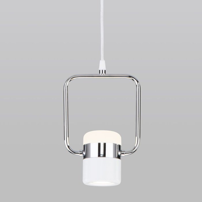 Подвесной светодиодный светильник 50165/1 LED хром/белый Oskar