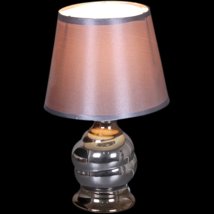 Настольная лампа 16202-0.7-01E (ткань, цвет серебро) - купить Настольные лампы по цене 950.0