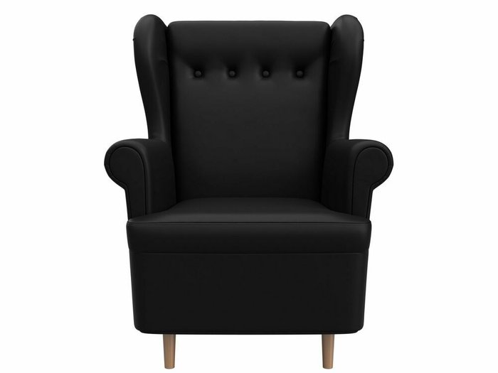 Кресло Торин черного цвета (экокожа) - купить Интерьерные кресла по цене 24999.0