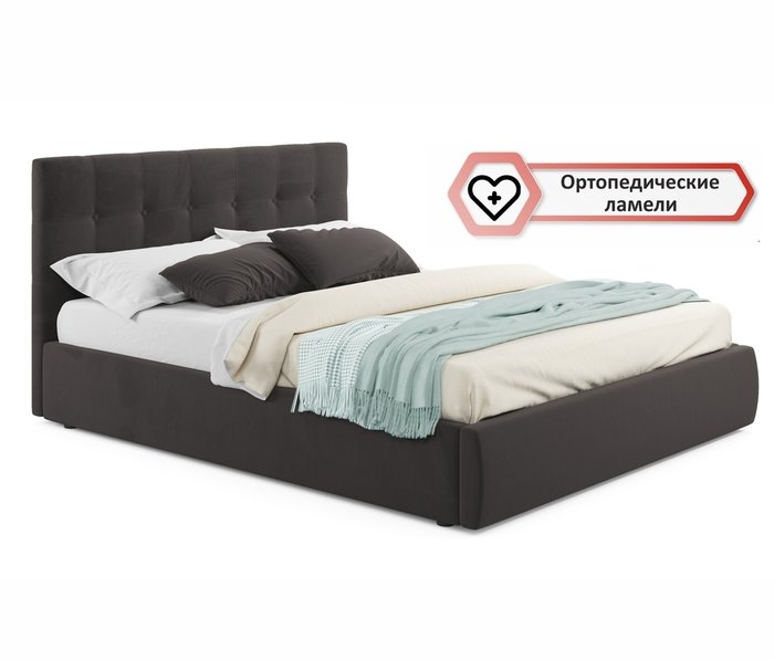 Кровать Selesta 180х200 коричневого цвета с ортопедическим основанием - лучшие Кровати для спальни в INMYROOM