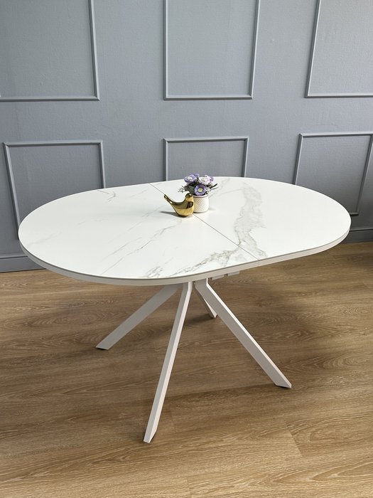 Раздвижной обеденный стол DO130 белого цвета - купить Обеденные столы по цене 43500.0