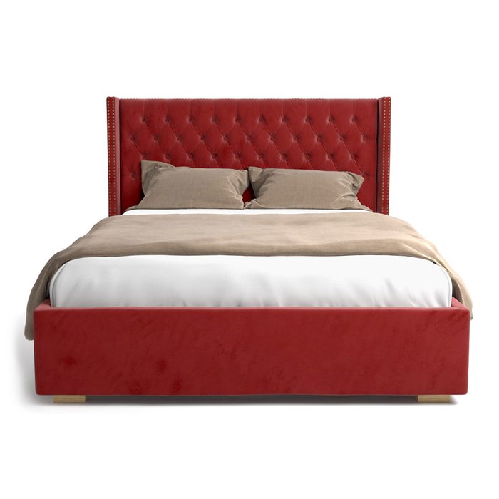 Кровать Stella с подъемным механизмом красного цвета 160х200 - лучшие Кровати для спальни в INMYROOM