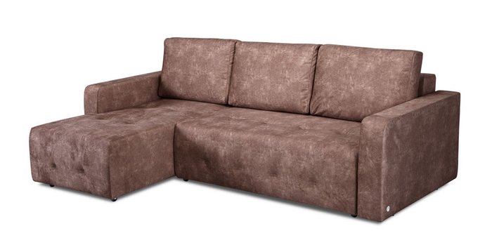 Угловой диван-кровать Хэнк коричневого цвета - купить Угловые диваны по цене 75750.0