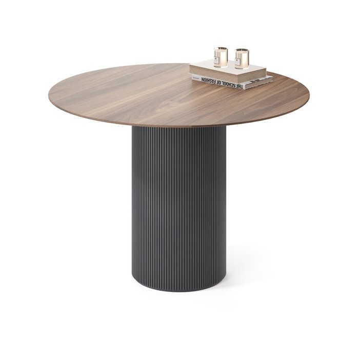 Обеденный стол Субра S коричнево-черного цвета - купить Обеденные столы по цене 61952.0