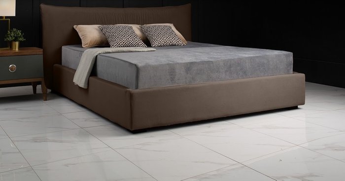 Кровать Mainland 200х200 темно-серого цвета - купить Кровати для спальни по цене 107000.0