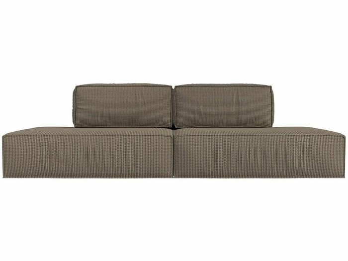 Прямой диван-кровать Прага лофт бежево-коричневого цвета - купить Прямые диваны по цене 73999.0