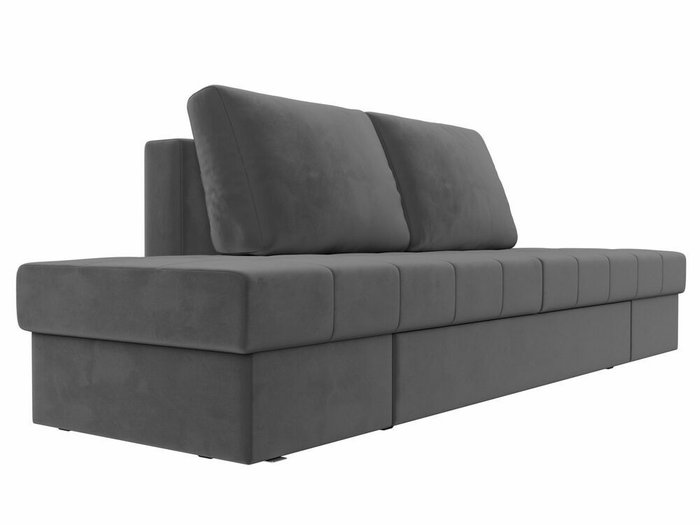 Прямой диван трансформер Сплит серого цвета - лучшие Прямые диваны в INMYROOM