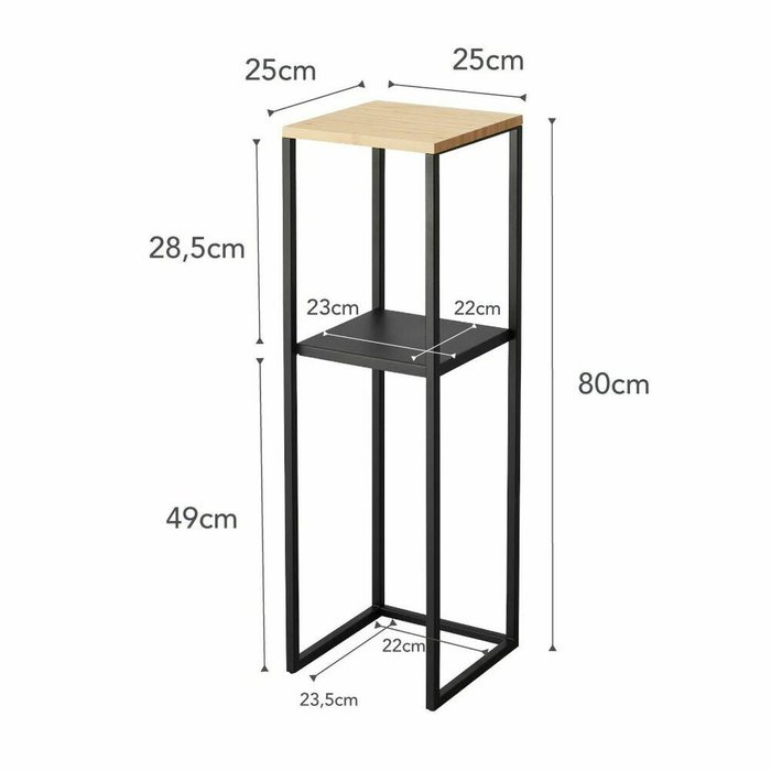 Двухуровневая стойка Tower бежево-черного цвета - купить Консоли по цене 18513.0 Двухуровневая стойка Tower бежево-черного цвета - купить Консоли по цене 18513.0