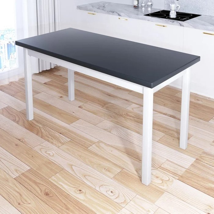 Стол обеденный Классика 140х60 серо-белого цвета - купить Обеденные столы по цене 16341.0