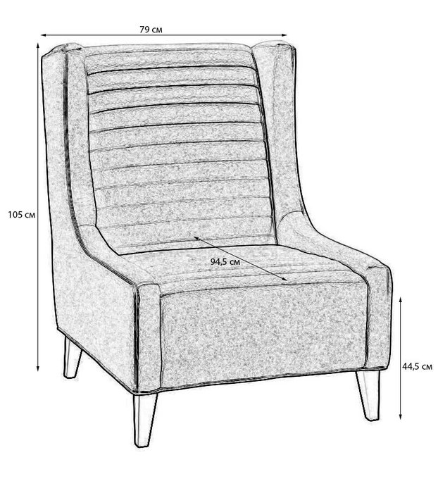 Кресло Loft Рэбел Браун на каркасе из массива бука - купить Интерьерные кресла по цене 16490.0