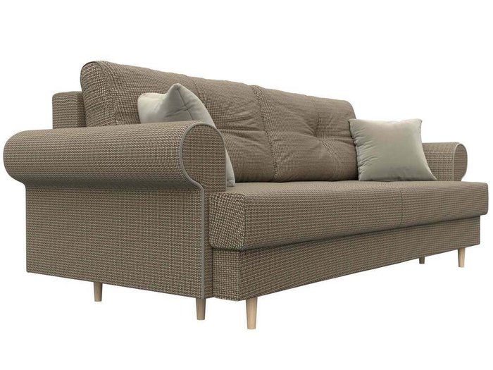 Прямой диван-кровать Сплин коричневого цвета - лучшие Прямые диваны в INMYROOM