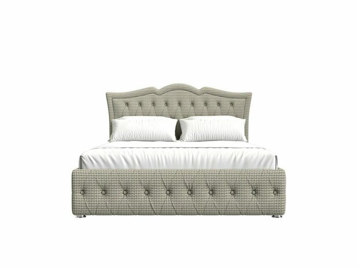 Кровать Герда 160х200 бежево-серого цвета с подъемным механизмом - купить Кровати для спальни по цене 81999.0
