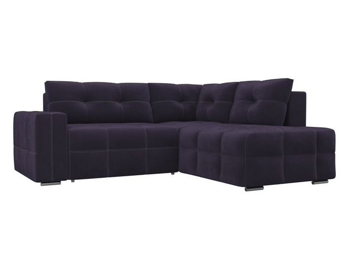 Угловой диван-кровать Леос фиолетового цвета
