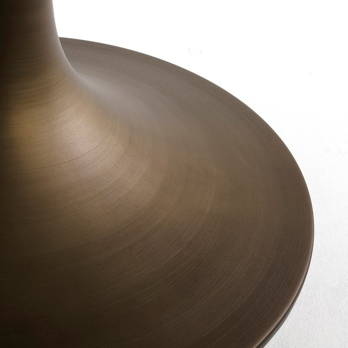 Стол обеденный с овальной столешницей из дымчатого стекла Seona коричневого цвета - купить Обеденные столы по цене 149379.0