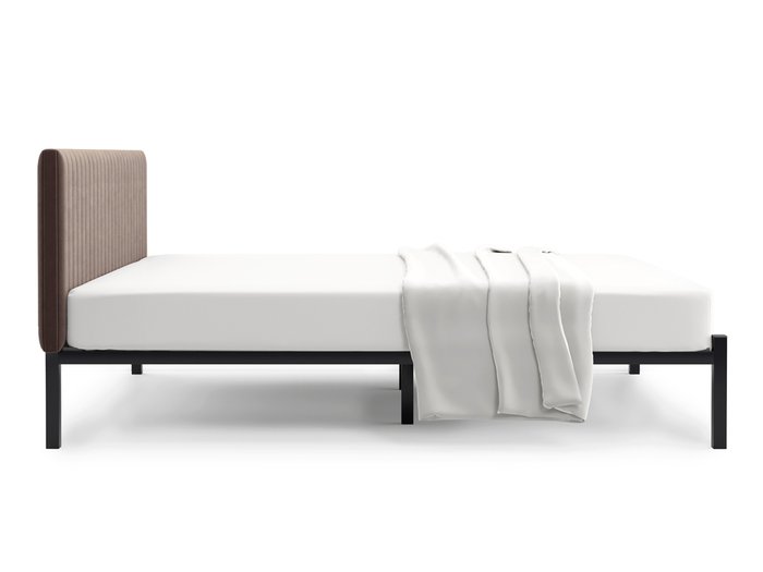 Кровать Лофт Mellisa Steccato 120х200 темно-коричневого цвета без подъемного механизма - лучшие Кровати для спальни в INMYROOM