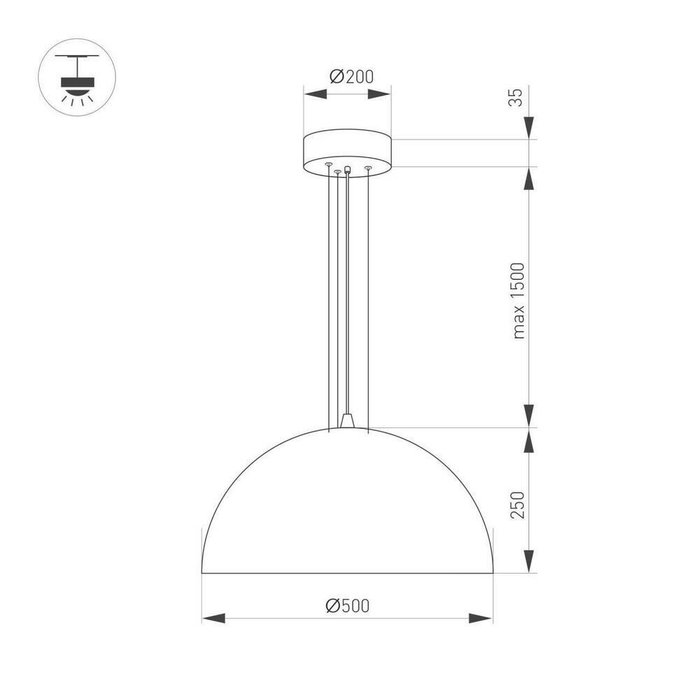 Подвесной светодиодный светильник Resto hang черного цвета - купить Подвесные светильники по цене 27008.0