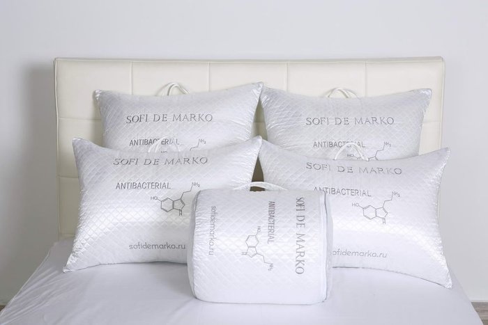 Подушка Antibacterial 50х70 белого цвета - лучшие Подушки для сна в INMYROOM