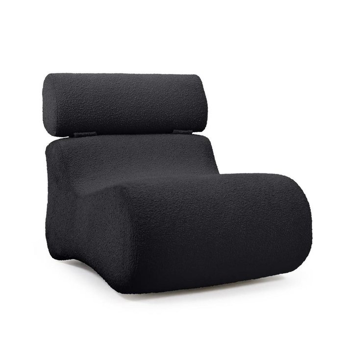 Кресло Club черного цвета со складным подлокотником 