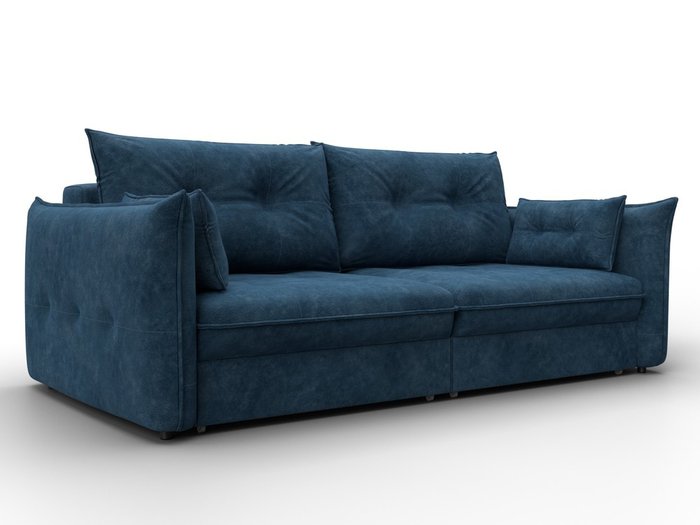 Диван-кровать Лига-100 синего цвета Диван-кровать Лига-100 синего цвета