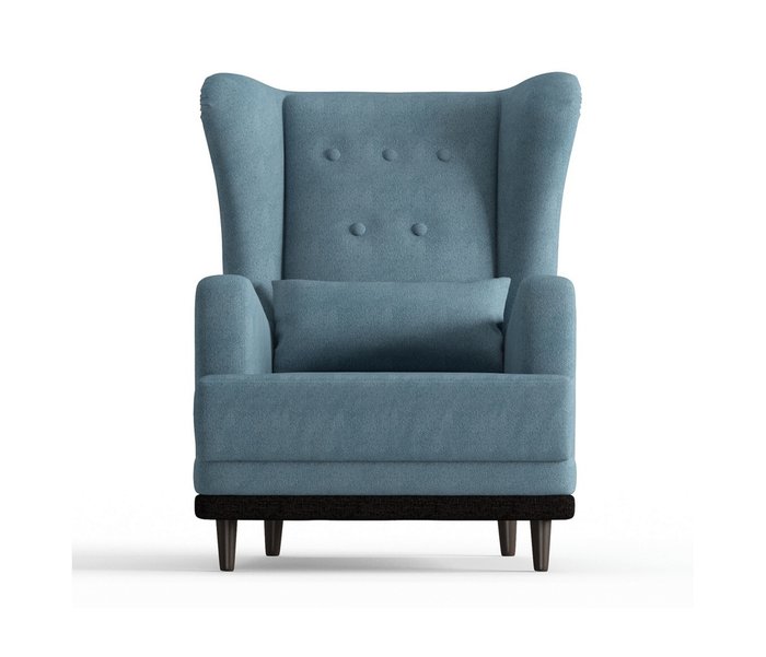 Кресло Лорд в обивке из велюра светло-синего цвета - купить Интерьерные кресла по цене 13290.0