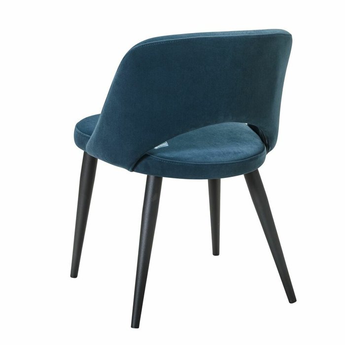 Стул Lars темно-синего цвета с черными ножками - лучшие Обеденные стулья в INMYROOM