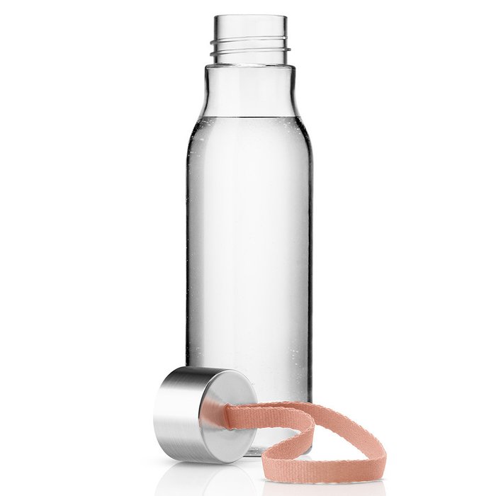 Бутылка из пластика с персиковой веревочкой на крышке    - лучшие Емкости для хранения в INMYROOM