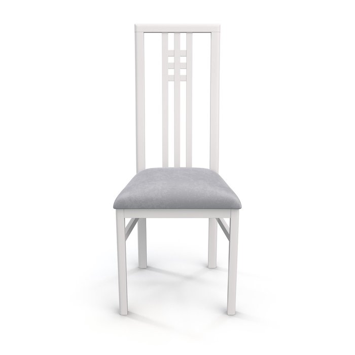 Деревянный стул Palermo U бело-серого цвета - купить Обеденные стулья по цене 5900.0
