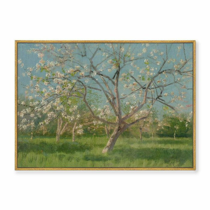 Репродукция картины на холсте Study of Blooming Trees in an Orchard, 1900г. - купить Картины по цене 21999.0