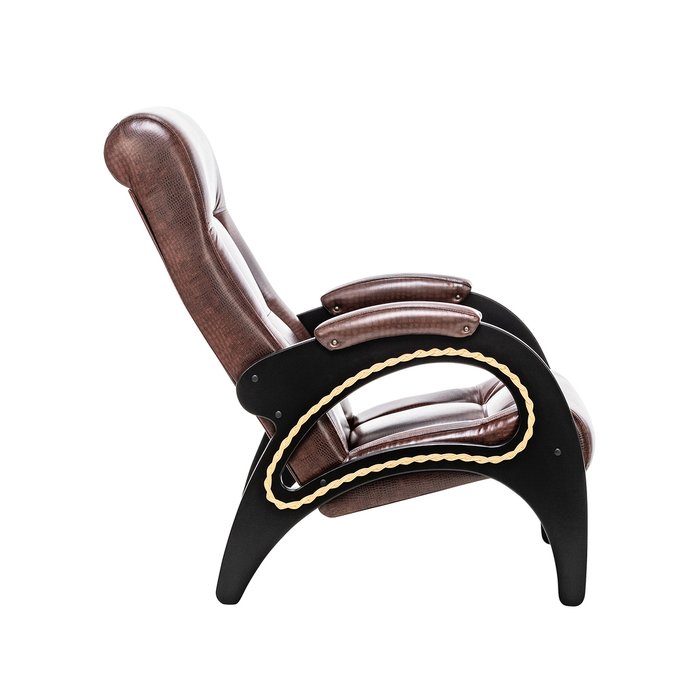 Кресло для отдыха Модель 41 с обивкой темно-коричневого цвета - лучшие Интерьерные кресла в INMYROOM