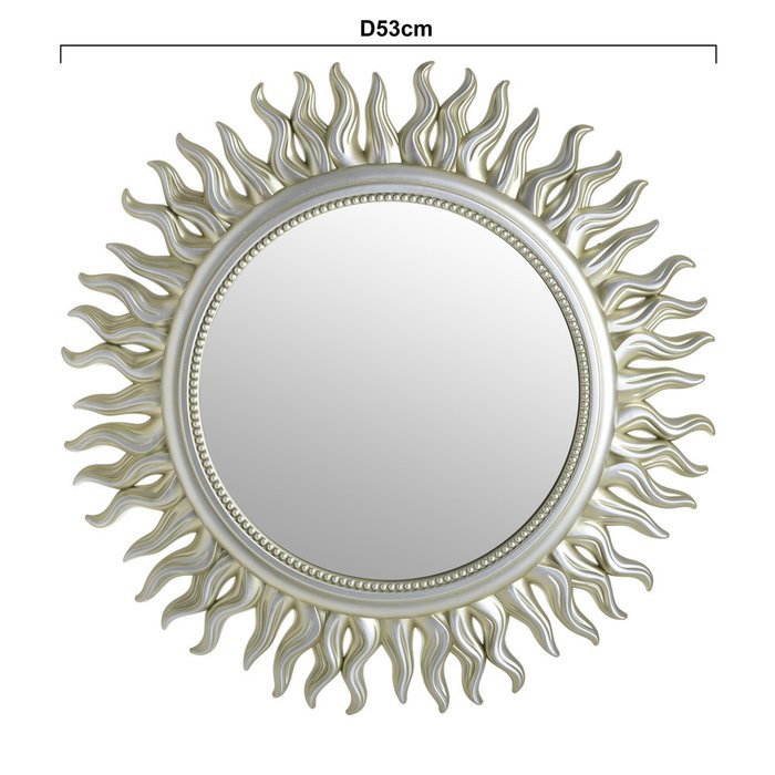 Зеркало настенное в раме серебристо-золотого цвета  - купить Настенные зеркала по цене 5800.0