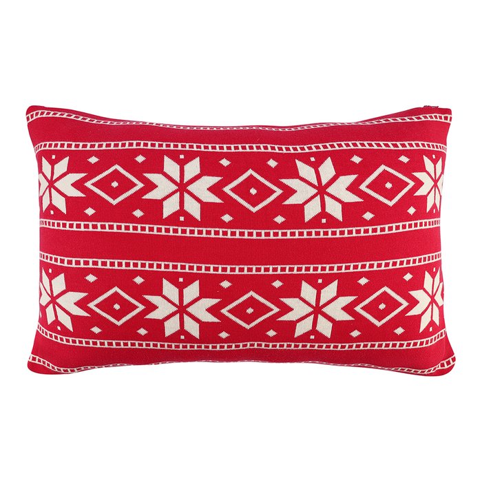 Подушка вязаная с новогодним рисунком Frostwork 40х60