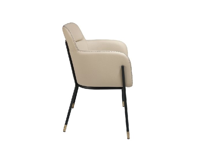Стул бежевого цвета с металлическим каркасом - лучшие Обеденные стулья в INMYROOM