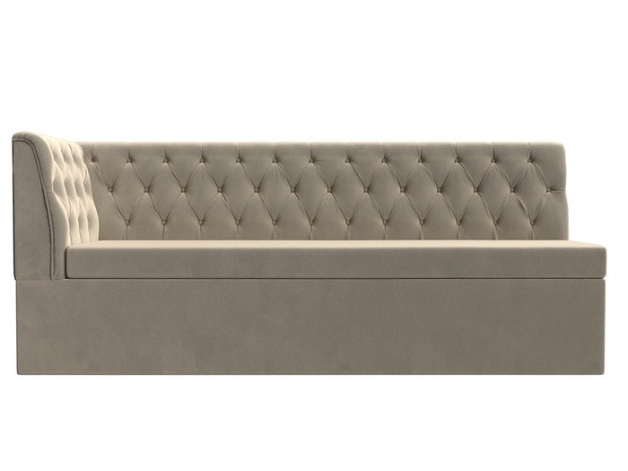 Диван-кровать Маркиз бежевого цвета с углом слева - купить Прямые диваны по цене 35999.0